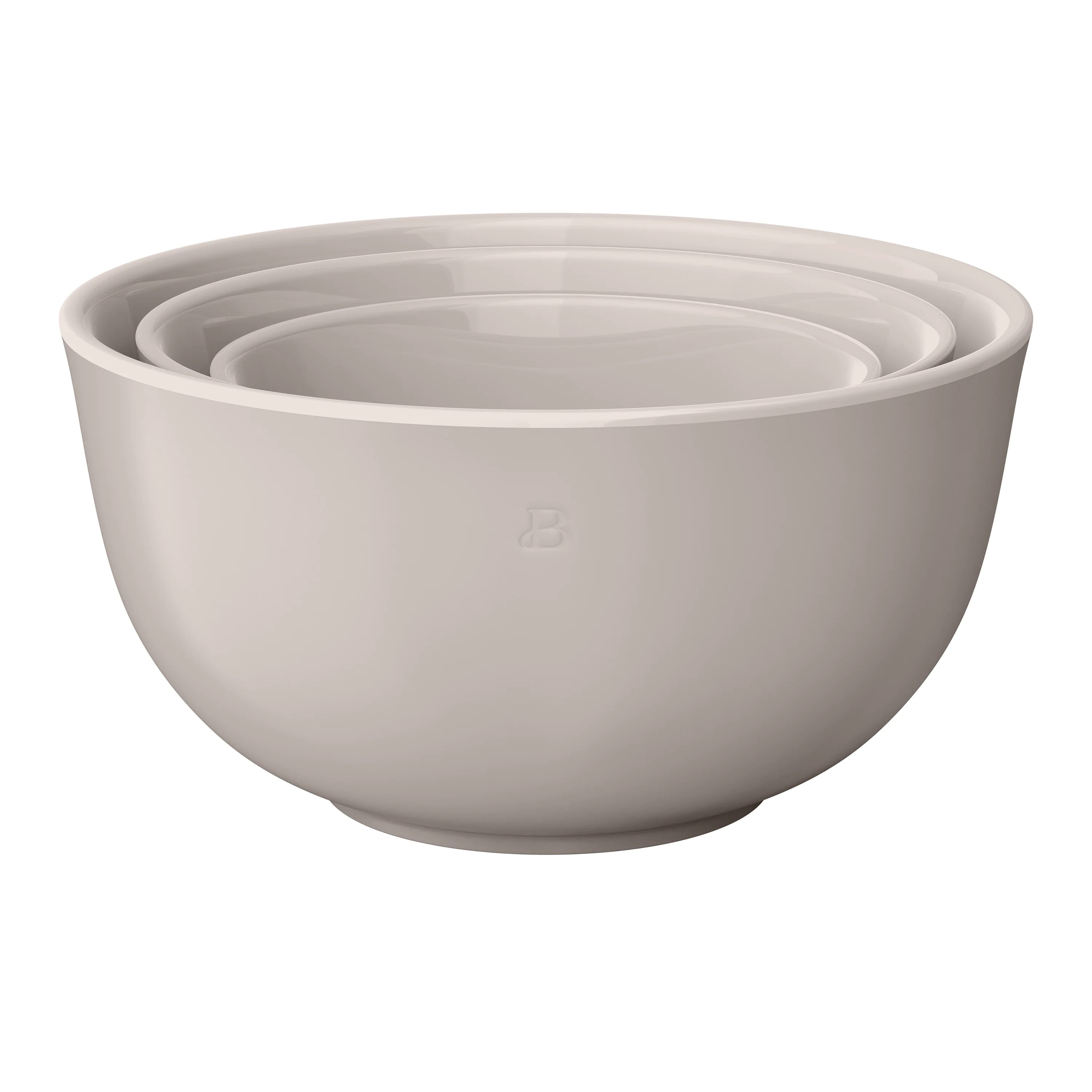 Beautiful 3-Piece Stoneware Nesting Mixing Bowl Set, Porcini Taupe by Drew Barrymore | Walmart (US)