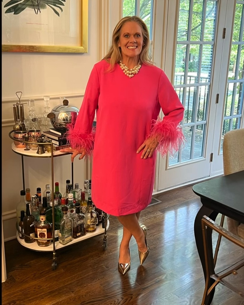 This dress is perfect for a cocktail party, wedding or any semi-formal occasion! It is also made in a longer version.
It also has POCKETS!!!
I truly feel every dress should incorporate pockets no matter how formal the dress is.


#LTKStyleTip #LTKParties #LTKWedding