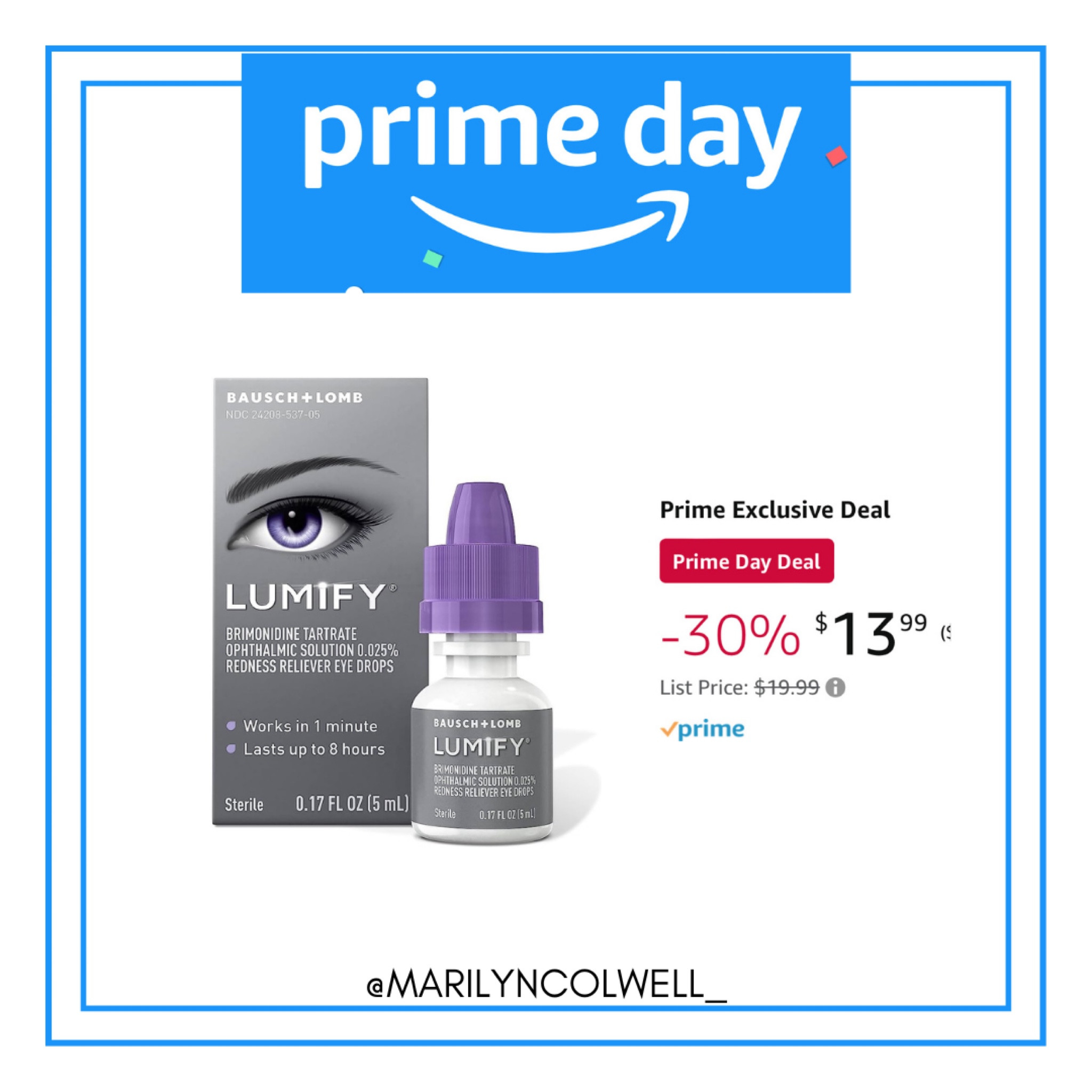 Amazon Prime Day Deals🫶🏻

Lumify eye drops, beauty, Amazon finds, Amazon deals

#LTKxPrimeDay #LTKsalealert #LTKbeauty