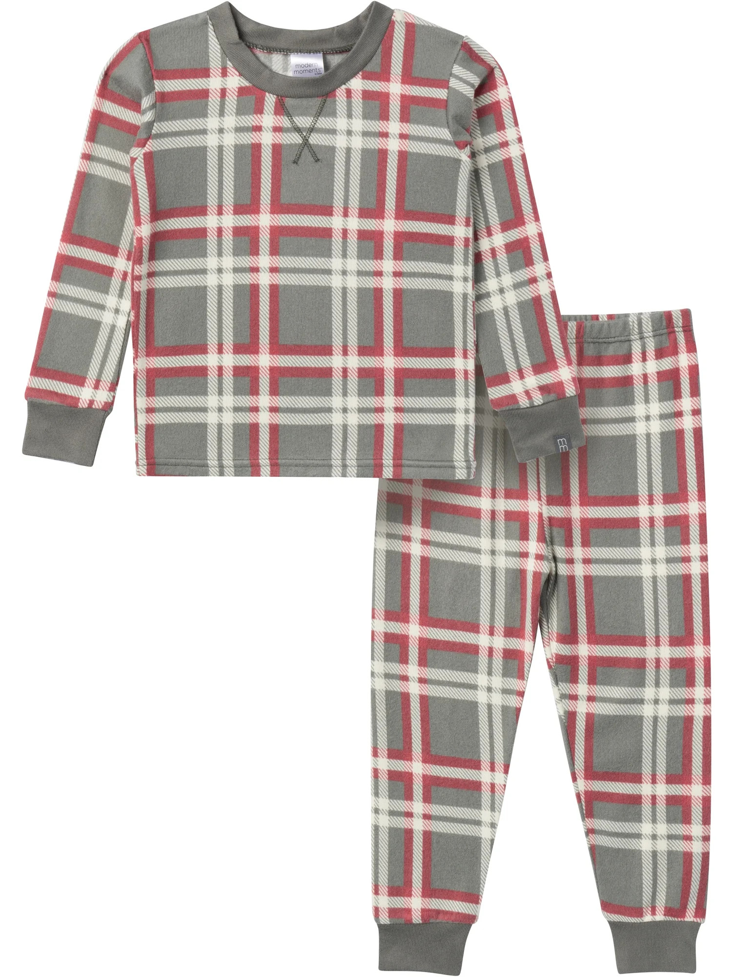 Modern Moments by Gerber Gender Neutral Tight Fitting Christmas Pajama Set, 2-Piece, Sizes 12 Mon... | Walmart (US)