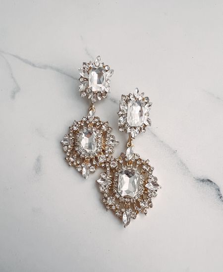 Rhinestone Decor Drop Earrings

#LTKbeauty #LTKsalealert #LTKstyletip