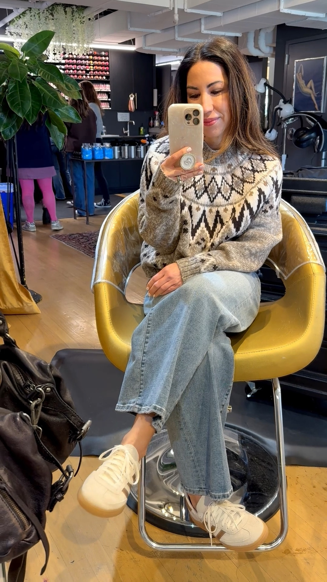 Small fair isle sweater. Jeans 25. Sneakers size down 

#LTKFindsUnder100 #LTKFindsUnder50 #LTKSaleAlert