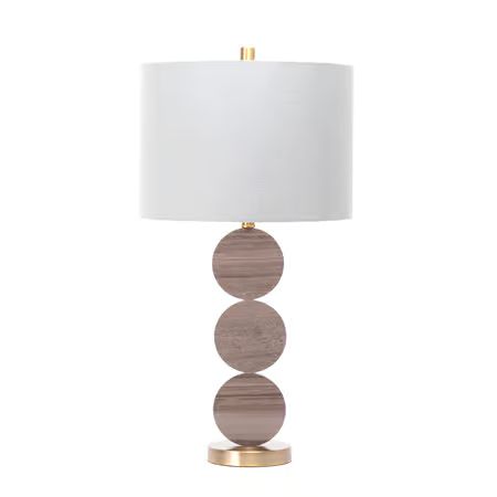 Brown 27-inch Stacked Marble Disks Table Lamp | Rugs USA