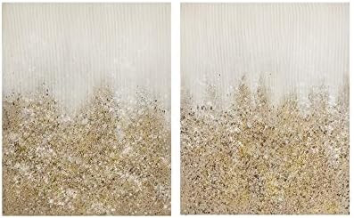 Madison Park Golden Glimmer 100% Hand Brush Embellished Canvas, 2 Piece Set, Each 22"W x 28"H x 1... | Amazon (US)