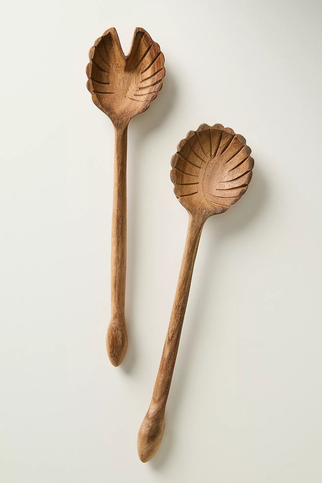 Wood Palm Serving Set | Anthropologie (US)