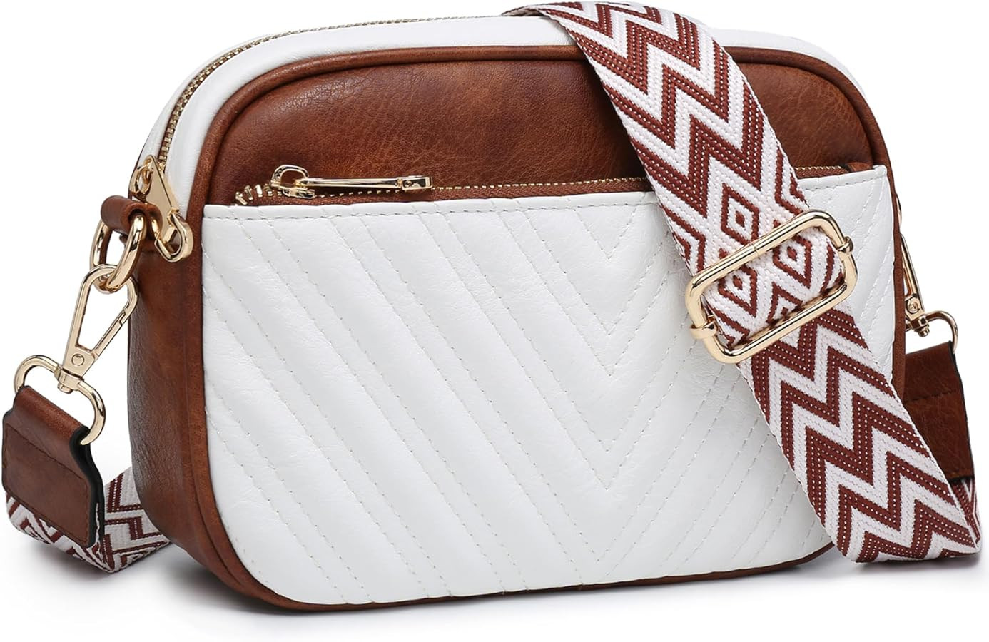 VONMAY Quilted Crossbody Bags for Women Vegan Leather Purses Handbags Small Shoulder Handbags wit... | Amazon (US)