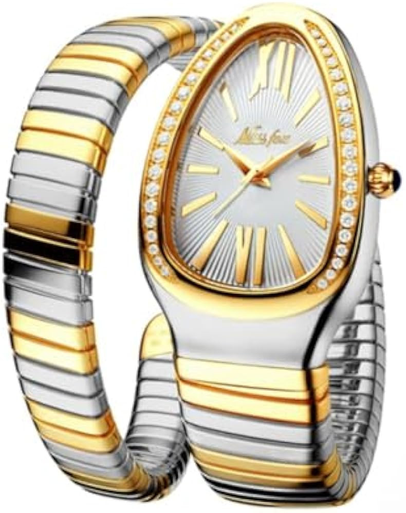 Dress Snake Shape Bracelet Women Watch Top Elegant Waterproof Quartz Jewelry Watches | Amazon (US)