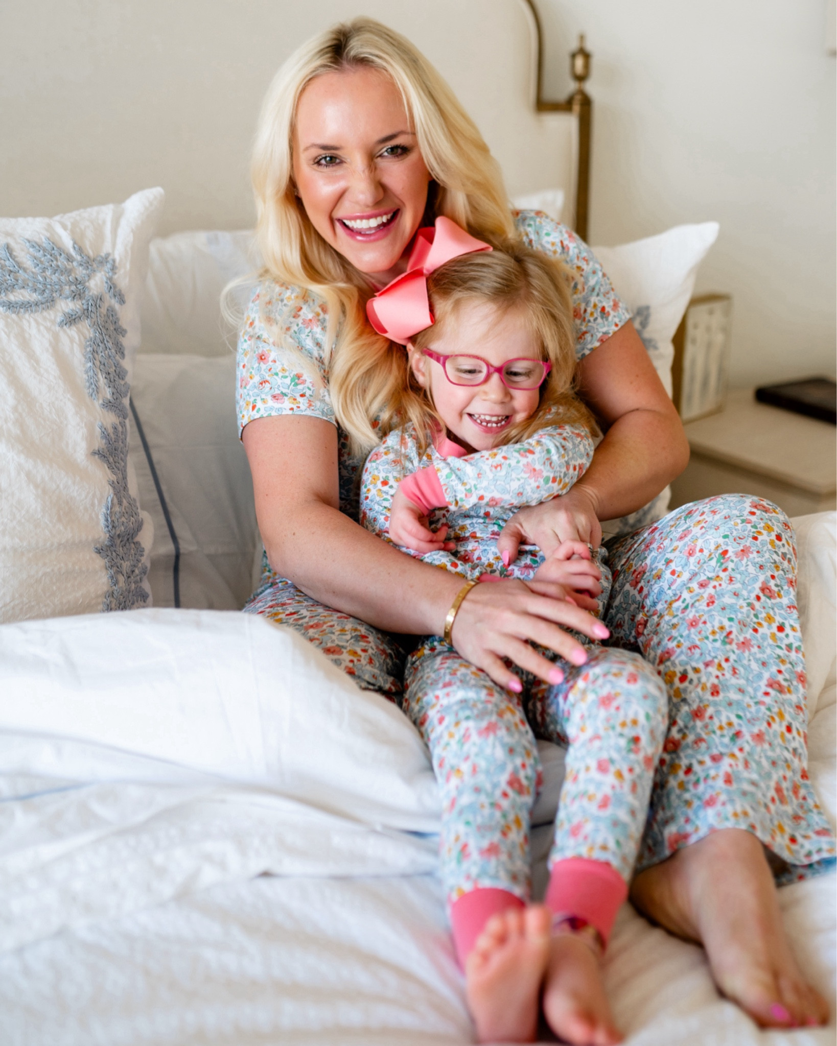 Lake pajamas floral pjs for mommy and me. Lake pjs. Size small. Size 3. Pima cotton. Lake pjs. Floral pajamas. Spring florals. 

#LTKkids #LTKbaby #LTKfamily