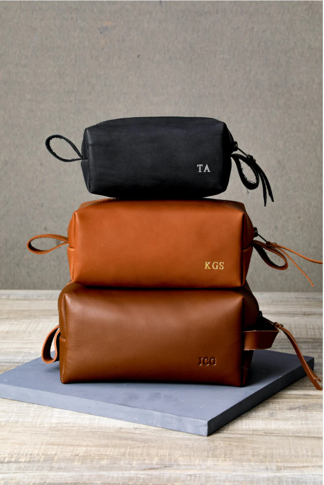 Personalized Leather Dopp Kit for Men, Leather Toiletry Bag, Personalized Gift, Mens Dopp Kit, Me... | Etsy (US)