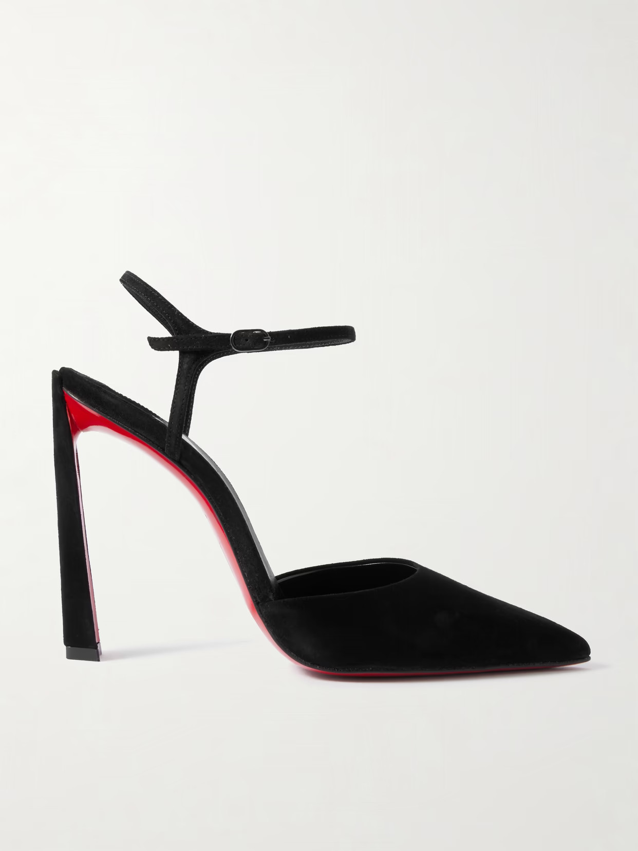 Christian Louboutin - Condora Riviera 100 Suede Pumps - Black | NET-A-PORTER (US)