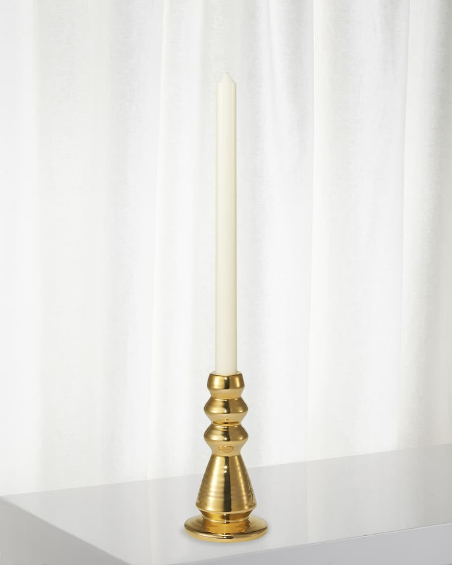 AERIN Allette 6.3" Large Candleholder, Gold | Neiman Marcus