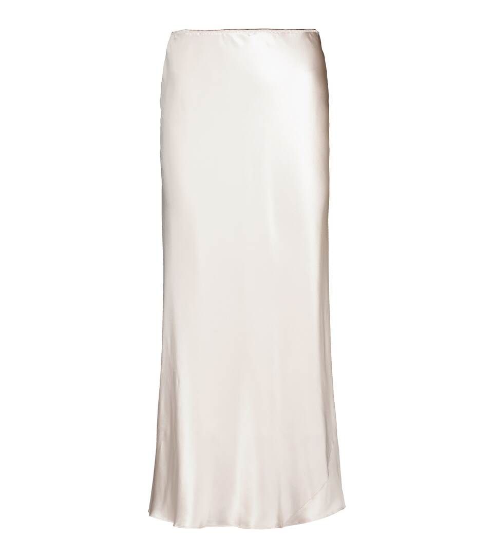 Sense of Shine silk satin midi skirt | Mytheresa (US/CA)