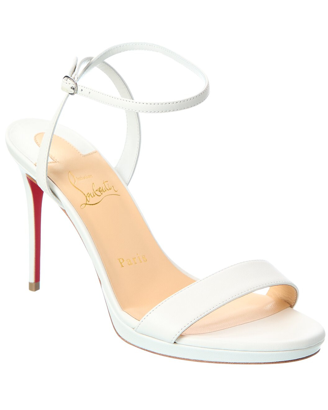 Loubi Queen 100 Leather Sandal | Gilt & Gilt City