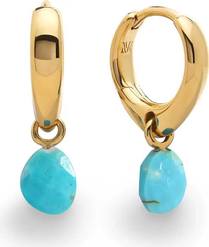 Nura Stone Huggie Hoop Earrings | Nordstrom