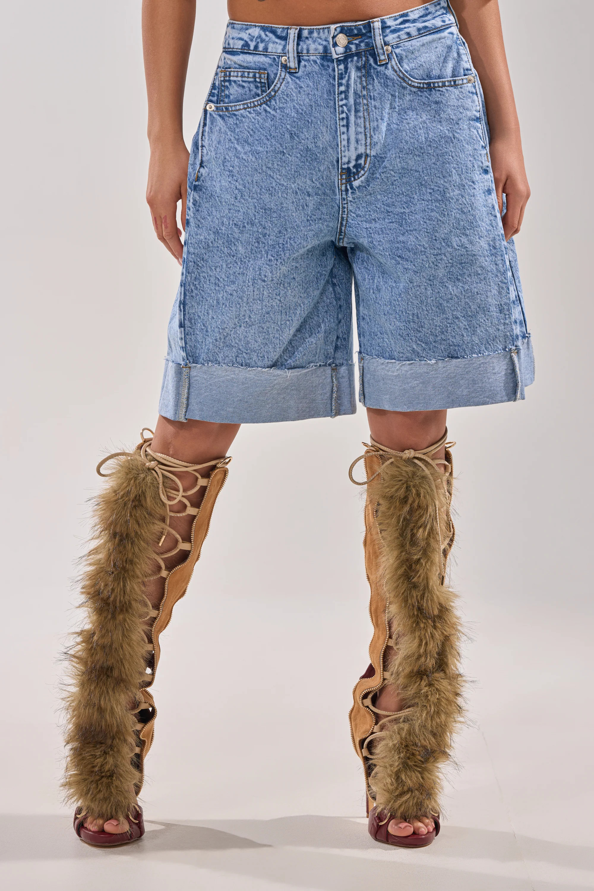GONE BAD DENIM BERMUDA SHORT | AKIRA