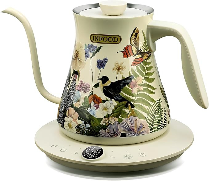 0.8L Gooseneck Electric Kettle, Precise Temperature Control for Pour Over Coffee & Tea, 1200W Fas... | Amazon (US)