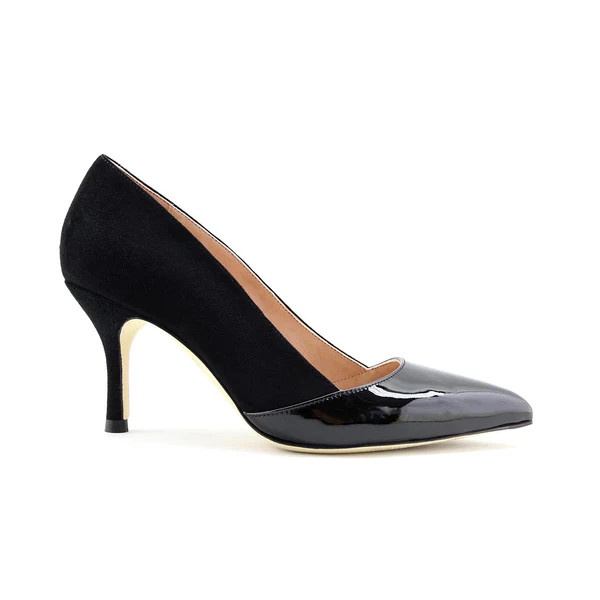 Black Patent / Black Suede Combo Pump | ALLY Shoes
