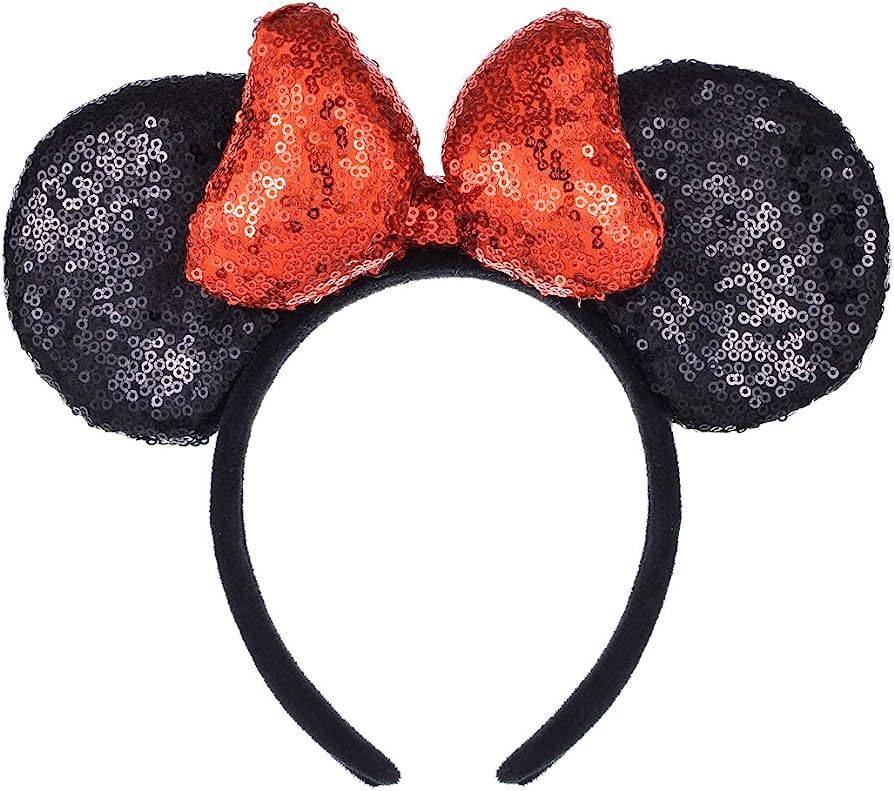 3D Black Mouse Sequin Ears Headband MM Glitter Butterfly Hair Clasp Park Supply Adults Women Phot... | Amazon (US)