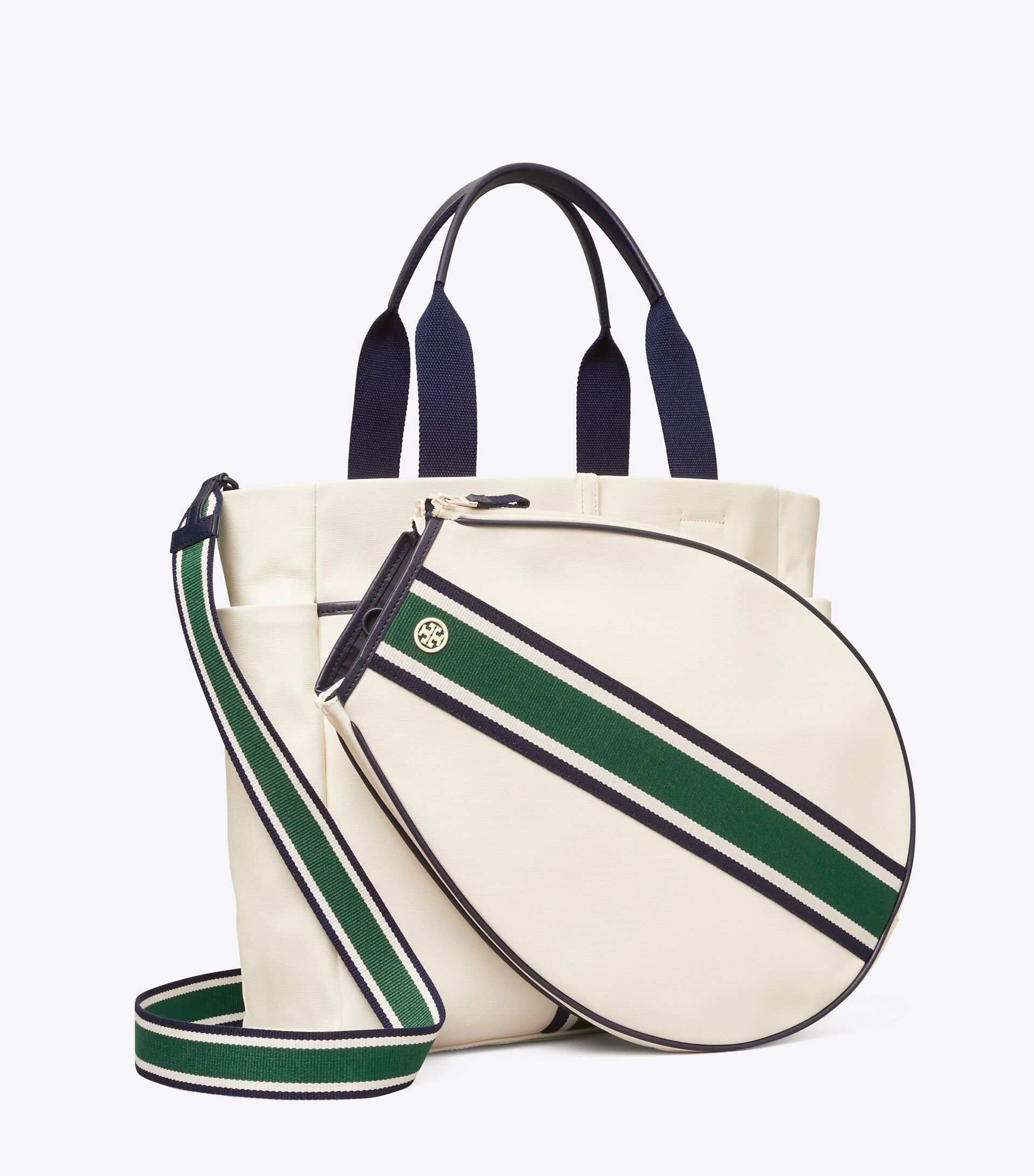 Convertible Stripe Tennis Tote | Tory Burch (US)