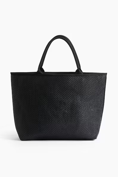 H & M - Strandtasche aus Webstoff - Grau - Damen | H&M (DE, AT, CH, NL, FI)