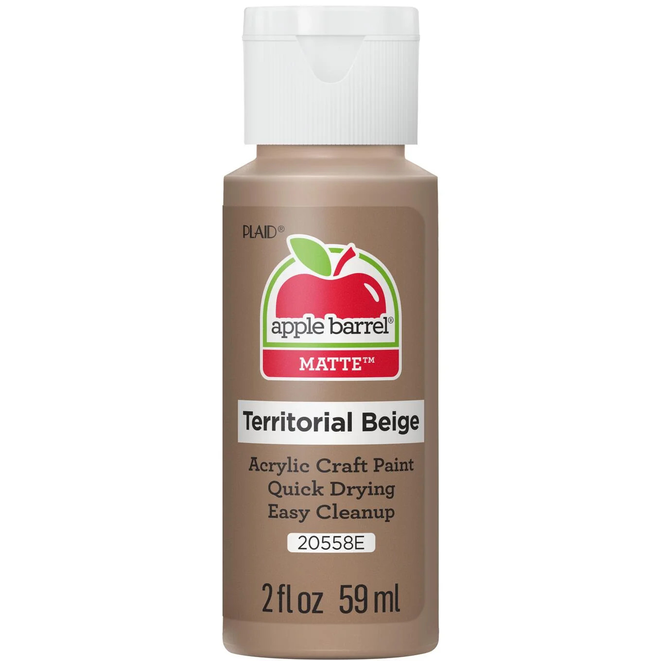 Apple Barrel Acrylic Craft Paint, Matte Finish, Territorial Beige, 2 fl oz - Walmart.com | Walmart (US)