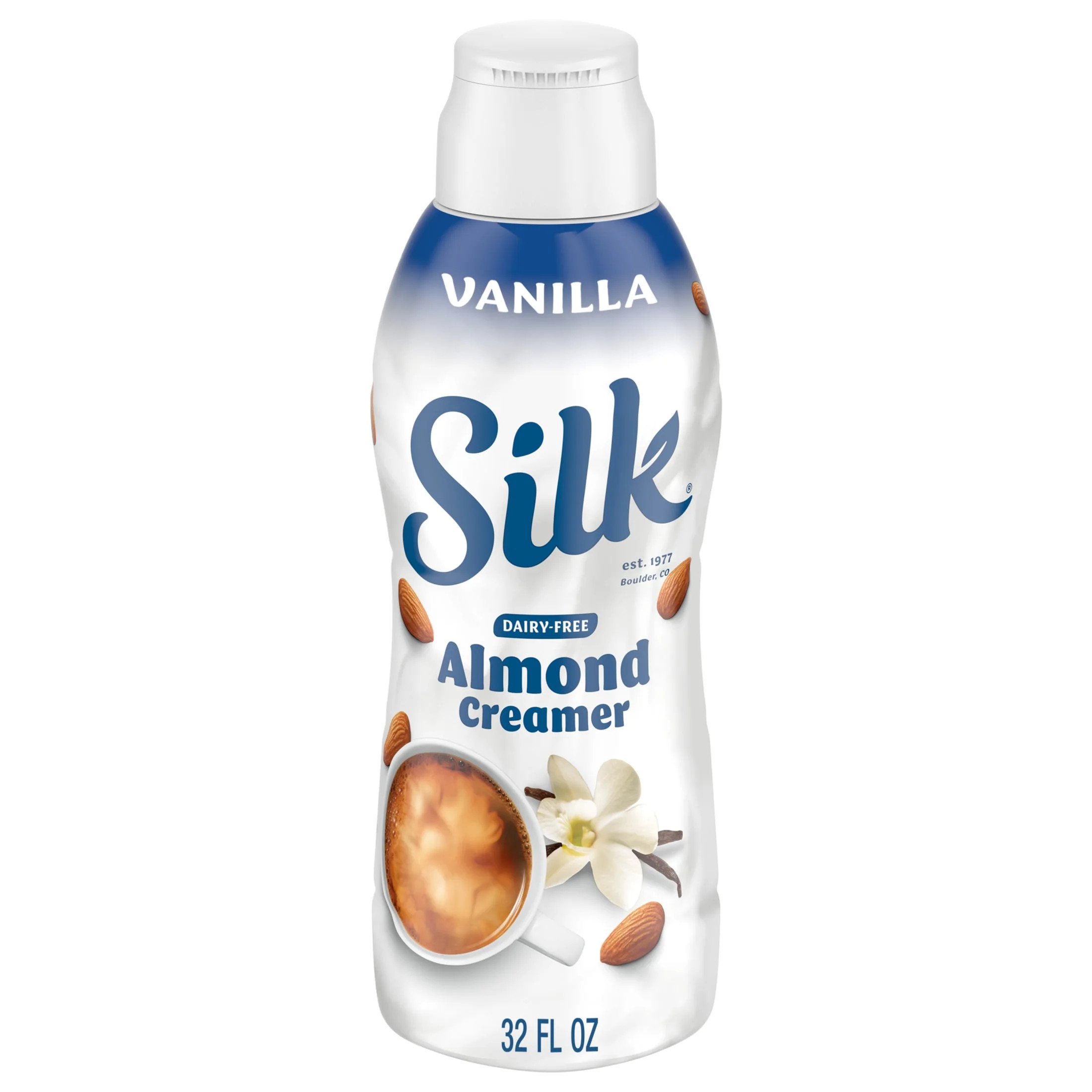 Silk Dairy Free, Gluten Free, Vanilla Almond Creamer, 32 fl oz Carton | Walmart (US)