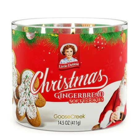 Goose Creek 3-Wick Little Debbie Christmas Gingerbread Cookies Scented Jar Candle, 14.5oz. | Walmart (US)