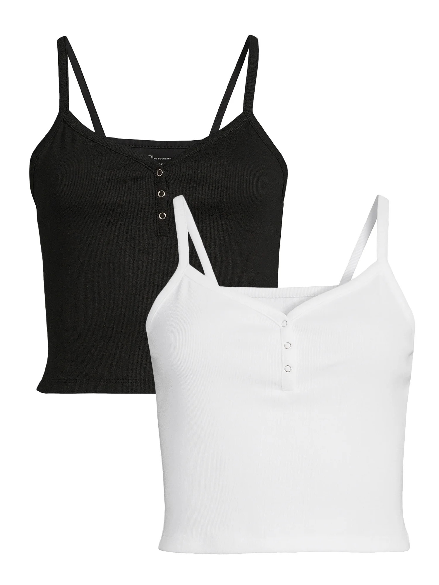 No Boundaries Juniors' Henley Cami, 2-Pack | Walmart (US)