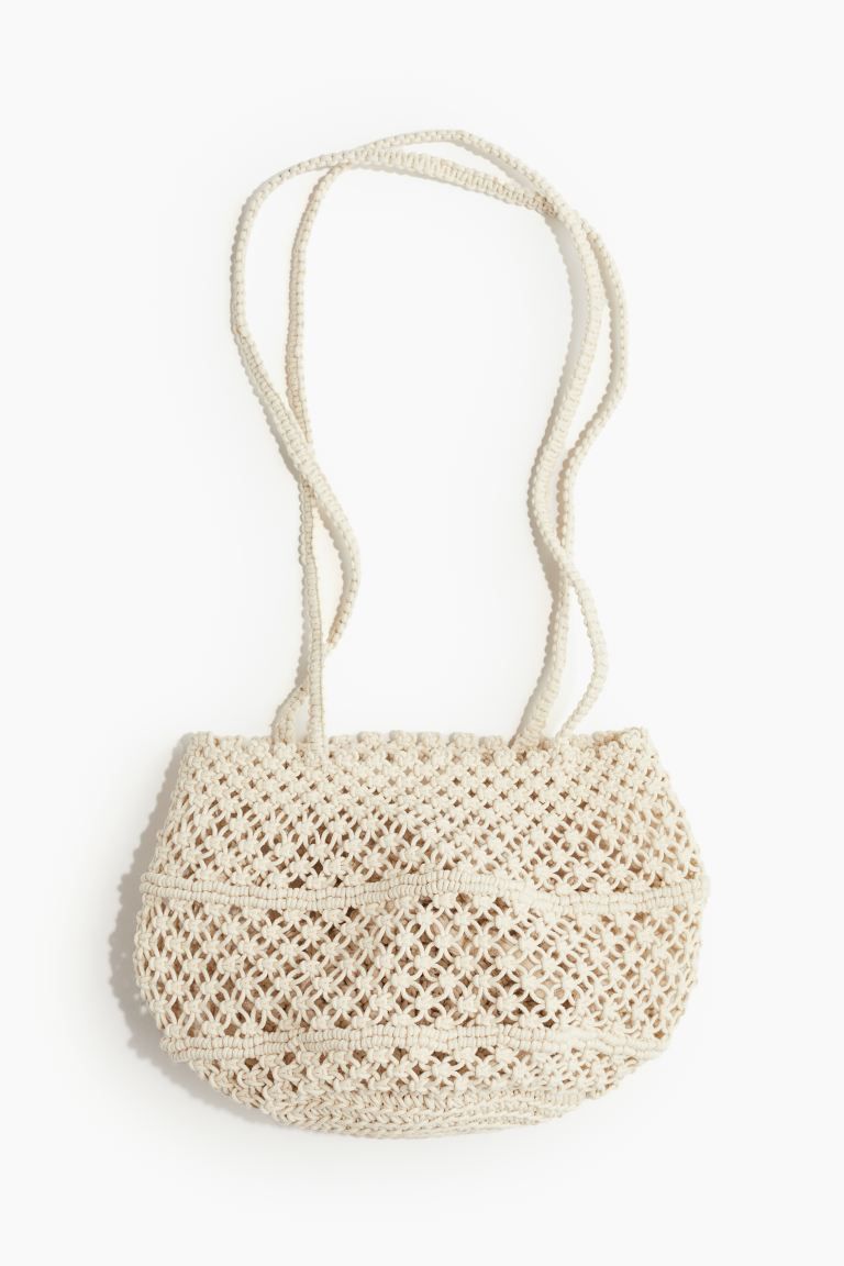 Macramé Shoulder Bag - Cream - Ladies | H&M US | H&M (US + CA)