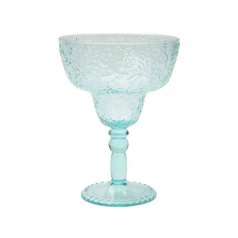 The Pioneer Woman Ditsy 14-Ounce Tritan Margarita Cocktail Glass, Teal | Walmart (US)