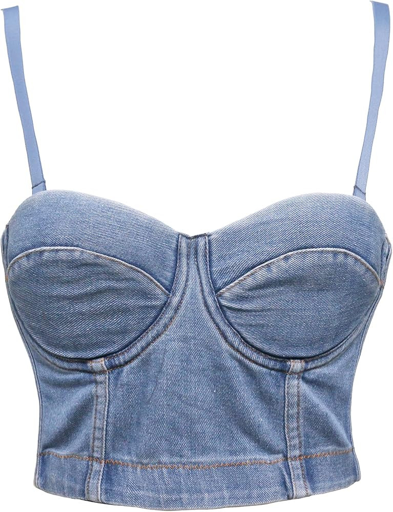 bslingerie\u00ae Madonna Style Metallic Studs Bustier Bra Corset Top | Amazon (US)