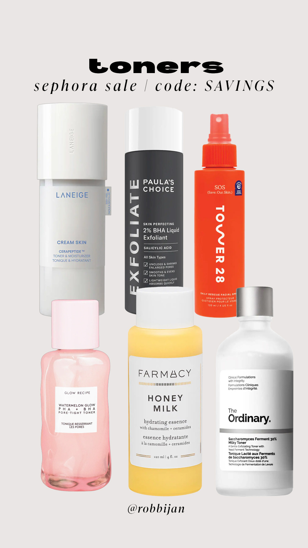 Sephora savings event | toners 

 #LTKSaleAlert #LTKBeauty