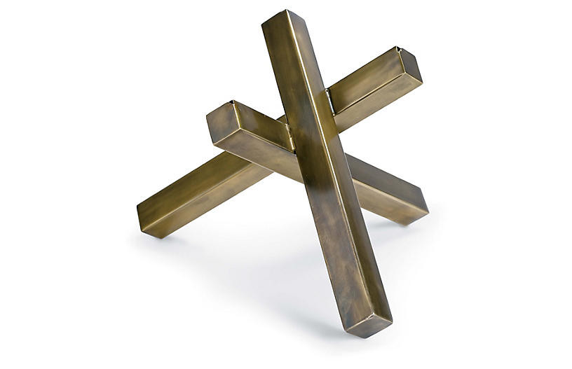 12" Intersecting Sculpture, Brass | One Kings Lane