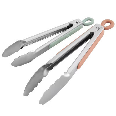 Cuisinart 2pc Tong Set: Stainless Steel Kitchen Tongs with Locking Mechanism & Grip Handle, Dishwasher-Safe | Target