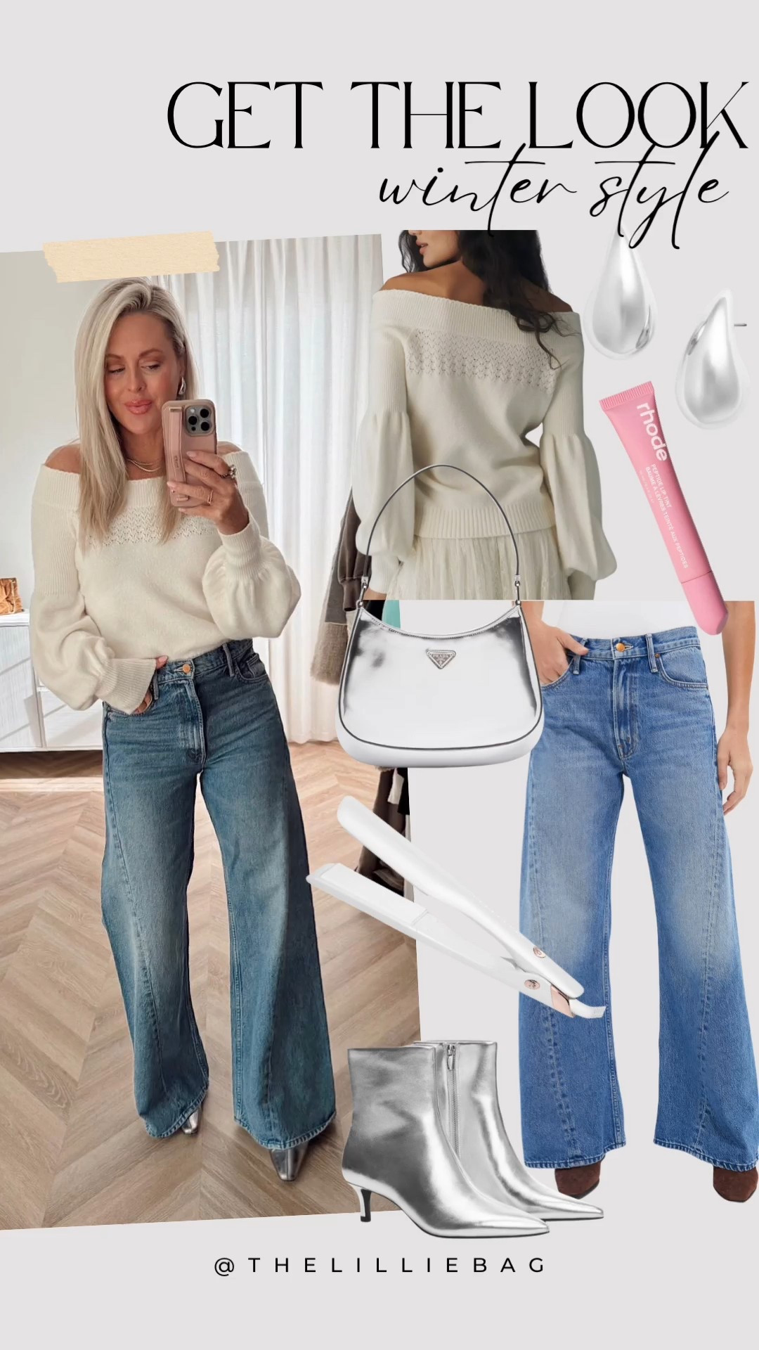 Get the look: OOTD🤍 my jeans are back in stock! 

Winter outfit. Jeans. Date night. Denim. 

#LTKSeasonal #LTKOver40 #LTKootd