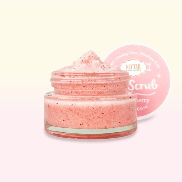 Vegan Strawberry Sugar Lip Scrub | Nectar Bath Treats