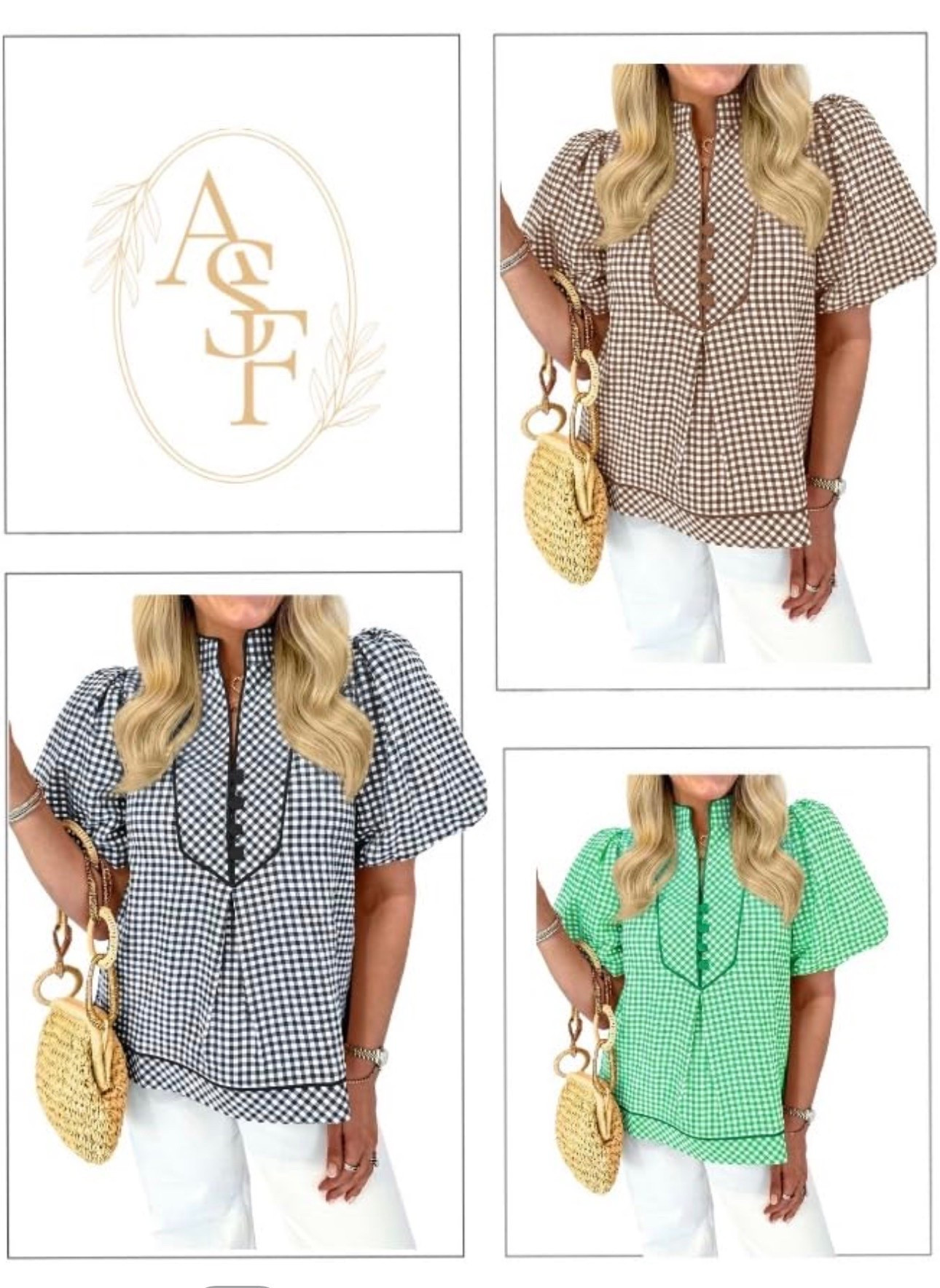 Add a touch of plaid to your wardrobe with these gingham tops. Perfect for a casual, dressy look! #FashionFinds #AmazonStyle