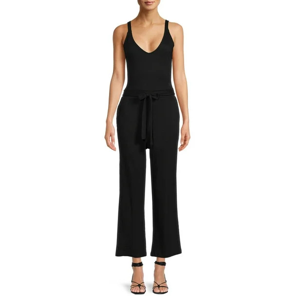 Time and Tru Women's Sleeveless Jumpsuit - Walmart.com | Walmart (US)