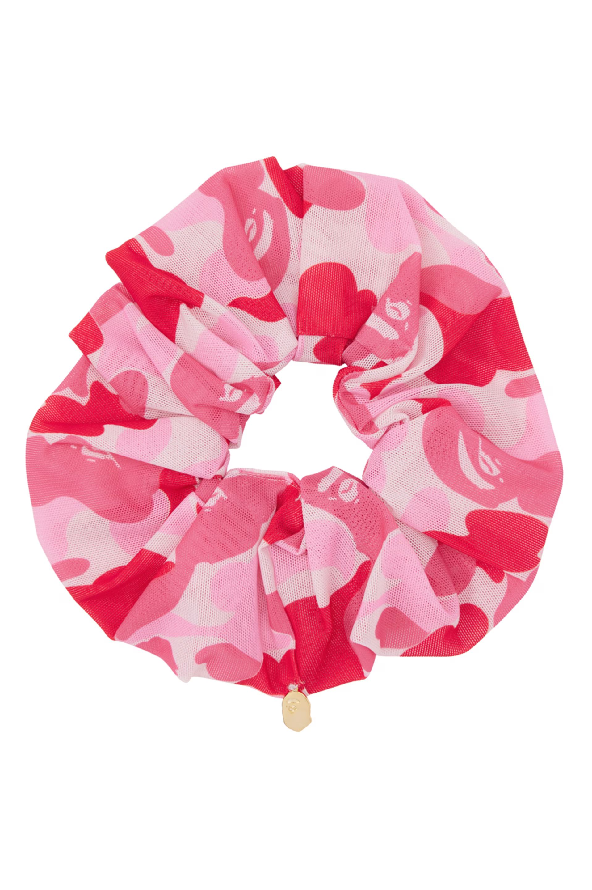 BAPE - Pink ABC Camo Scrunchie | SSENSE