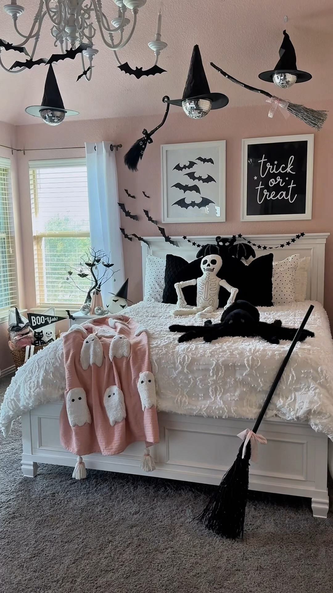 pink halloween bedroom inspo 🎀👻 linking everything i can from one of my favorite halloween rooms! think pink halloween decor, hanging witch hats, bats, ghosts, disco balls + cute spooky finds that would be so fun for a kids bedroom or girly halloween space. 🩷🕷️✨

#pinkhalloween #halloweendecor #halloweenfinds #halloweeninspo #halloweenbedroom #girlyhalloween

pink halloween decor
pink halloween bedroom
halloween bedroom decor
girly halloween decor
halloween room decor
kids halloween bedroom
halloween decorating ideas
pink halloween ideas
cute halloween decor
spooky season decor
halloween home decor
halloween bedroom ideas

#LTKSeasonal #LTKHome #LTKKids