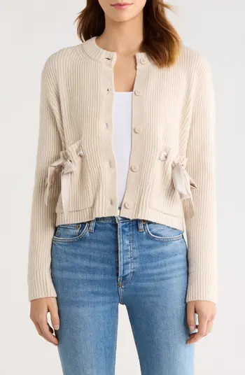 Splendid Stassi Satin Tie Cardigan | Nordstrom | Nordstrom