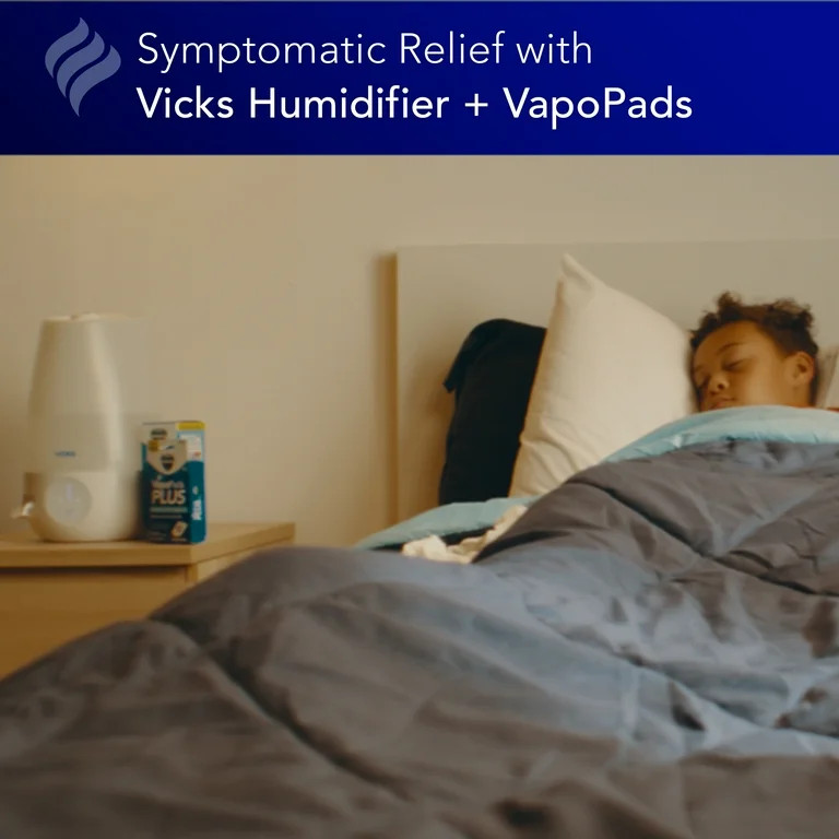 Vicks 1 Gallon Filter Free Cool Mist Humidifier, 400 Sq ft, White, VUL545 | Walmart (US)