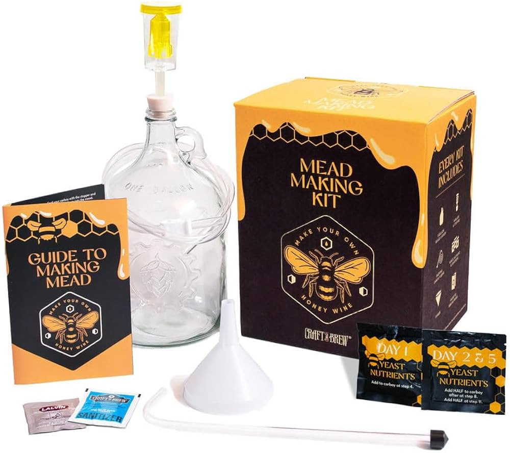 Craft A Brew - Mead Making Kit – Reusable Make Your Own Mead Kit – Yields 1 Gallon of Mead | Amazon (US)