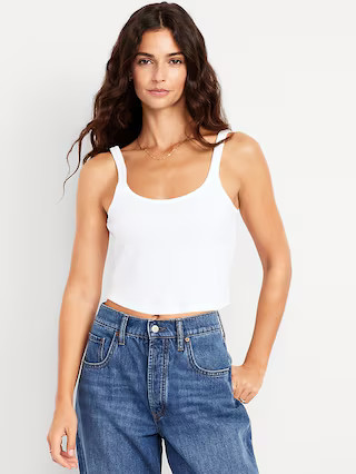 Cropped Pointelle Cami Top | Old Navy (US)