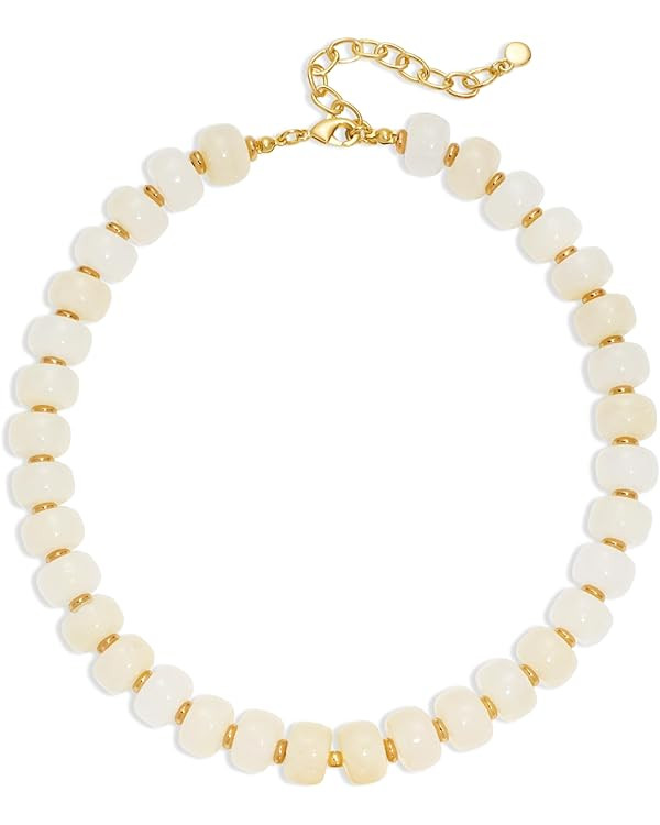 LILIE&WHITE Resin Chunky Beaded Necklace for Women Minimalistic Modern Statement Necklace Jewelry... | Amazon (US)