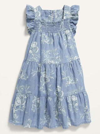 Ruffle-Trim Tiered Floral Swing Dress for Toddler Girls | Old Navy (US)
