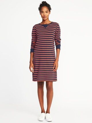 Striped French-Terry Shift Dress for Women | Old Navy US