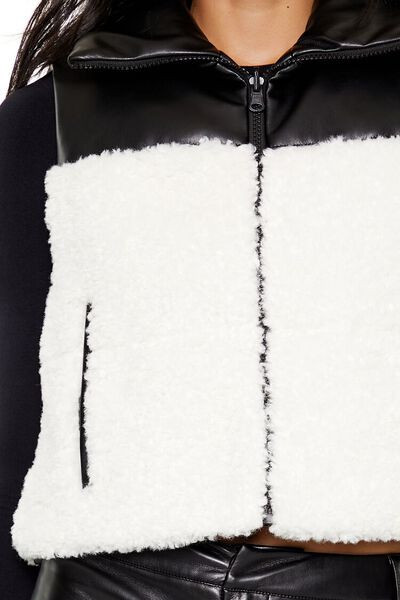 Reversible Faux Shearling & Leather Vest | Forever 21