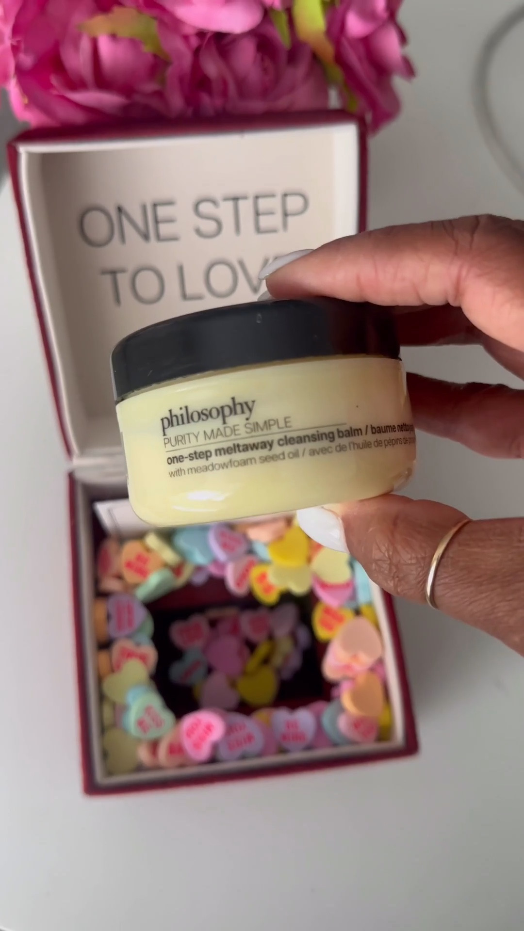 Philosophy said the hardest part of your day should not be taking your makeup off, and I felt that.
This creamy balm melts into the skin and turns cleansing into self-care. And the packaging with the sweetheart candies? Too cute.
Luxury cleanse without the struggle.

#PhilosophySkincare #Cleanser #MakeupRemover #SkincareRoutine #LuxurySkincare

#LTKOver40 #LTKBeauty