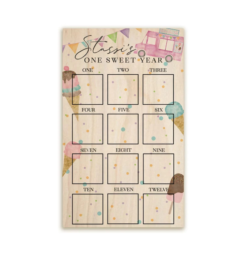 Sweet One Year of Baby, First Year Board, 1st Birthday Picture Board, First Birthday Display, Mon... | Etsy (US)